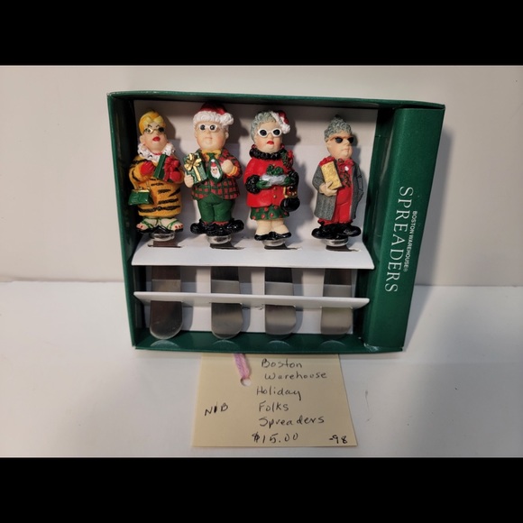 Boston Warehouse Holiday “Folk” spreaders NIB - Picture 2 of 5